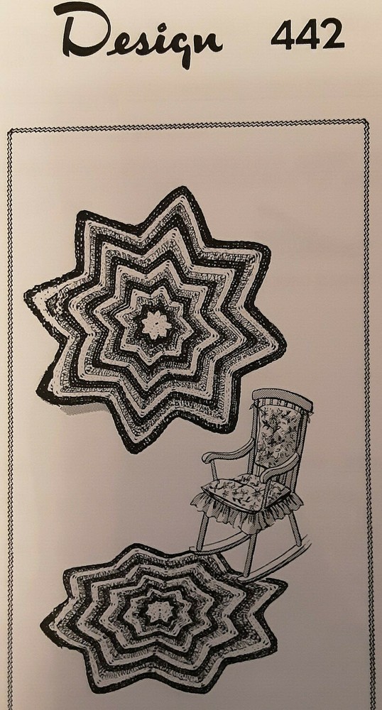 442 VINTAGE Design RUG pattern to crochet (repro)
