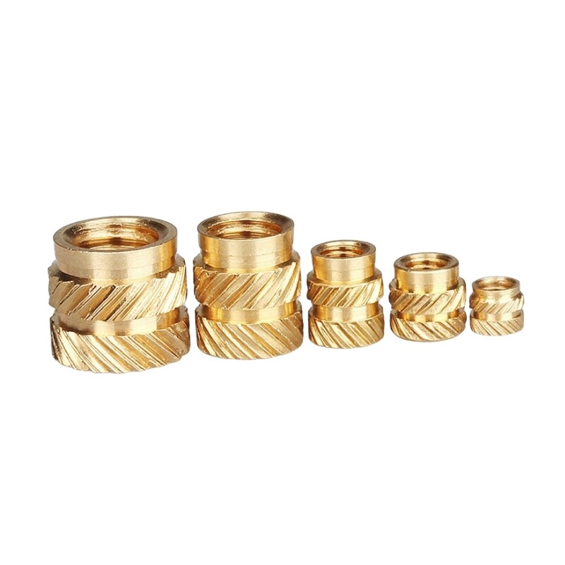M1M2M3M4-M8 Brass Hot Melt Injection Moulding Knurled Insert Nut Embedded 3D