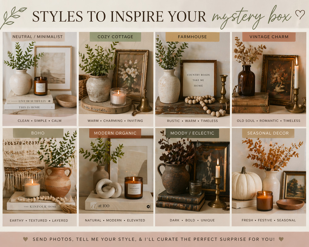 Personalized Mystery Decor Bundle Curated Home Style Box Custom Surprise $65
