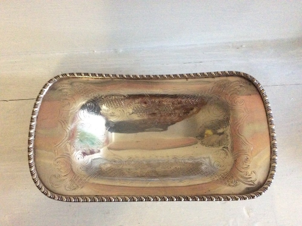 Sheffield Reproduction Silver Plate Footed Dish