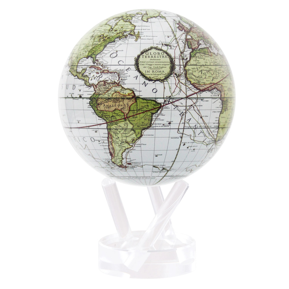 Mova Globe Antique Terrestrial White WCT