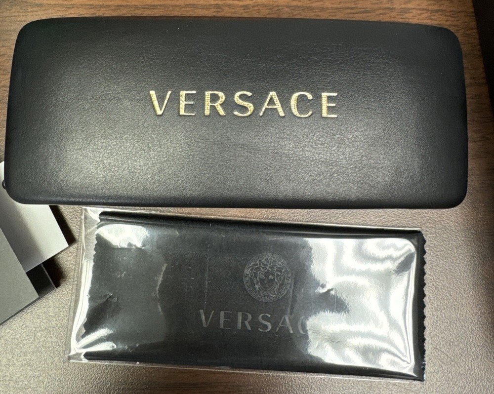 Versace Hard Sunglass Case With Versace Microfiber Cloth Authentic