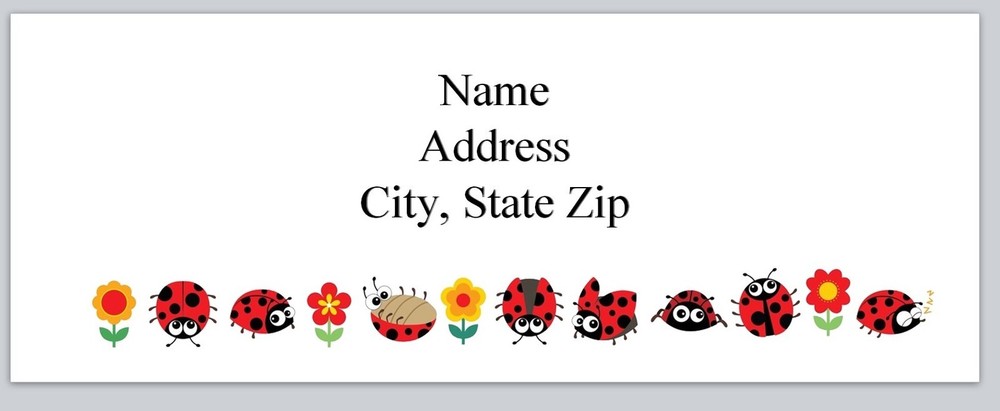 Personalized Address Labels Cute Ladybugs (Bx 467)