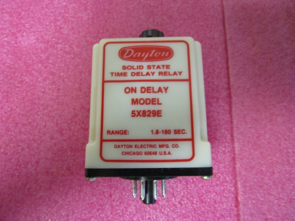 Dayton 5X829E Solid State Time Delay Relay 1.8-180 Sec. Off Delay