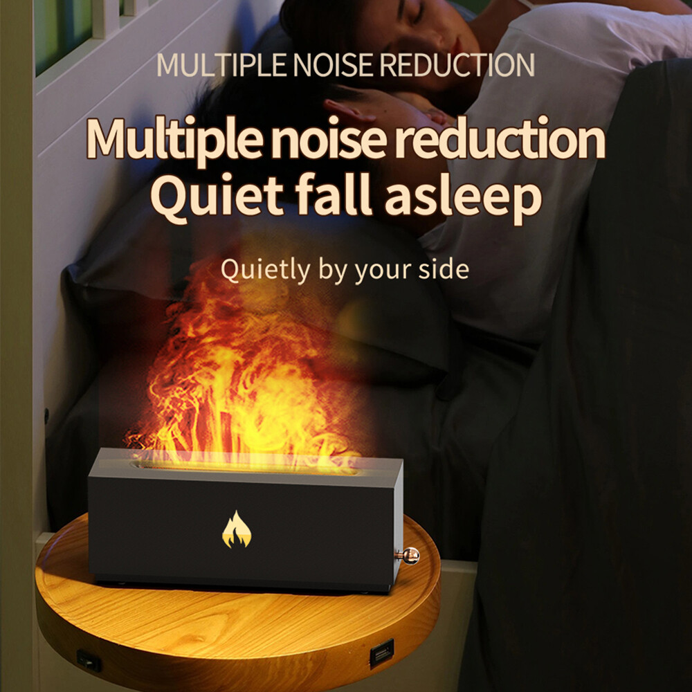 320ml 3D Flame Mist Home Decor USB Air Humidifier Essential Oil Aroma Diffuser