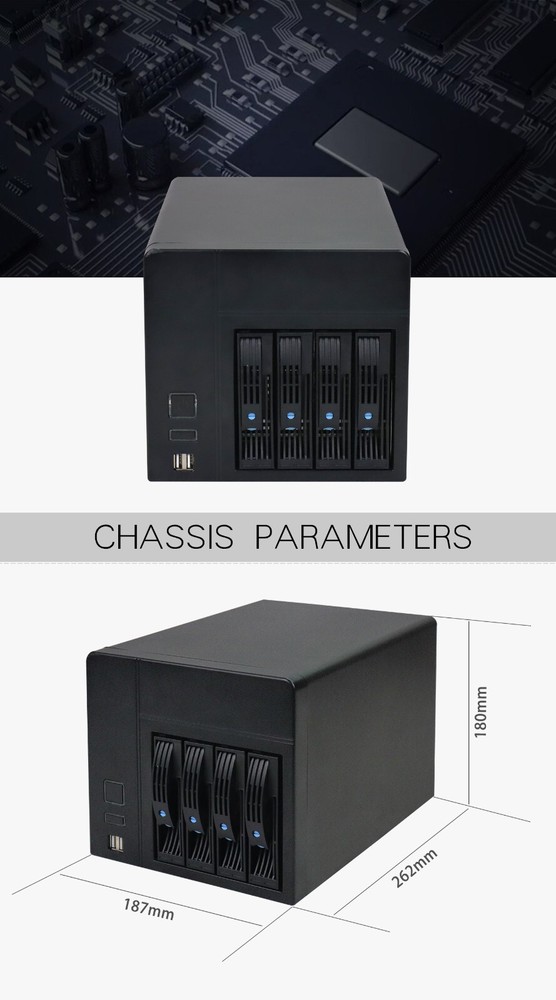 Nas Case Hard Drivers Bay Server Fan case Distributed Storage Home Empty chassis