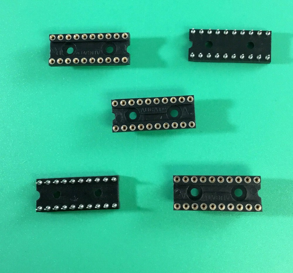 (5PCS) AUGAT 520-AG37D 20-PIN SOCKET, PLUG-IN