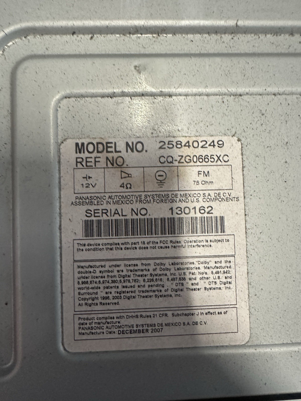 2007-2014 Chevy TAHOE Suburban GMC Yukon CD/DVD Radio USB input & 3.5 AUX MP3