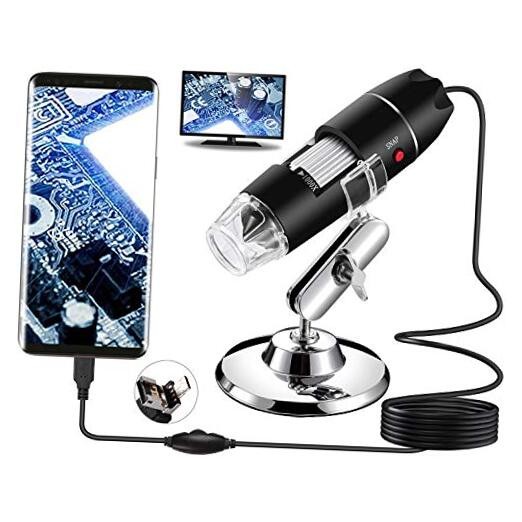 USB Digital Microscope,  Handheld 40X-1000X Magnification Endoscope, 8 LED