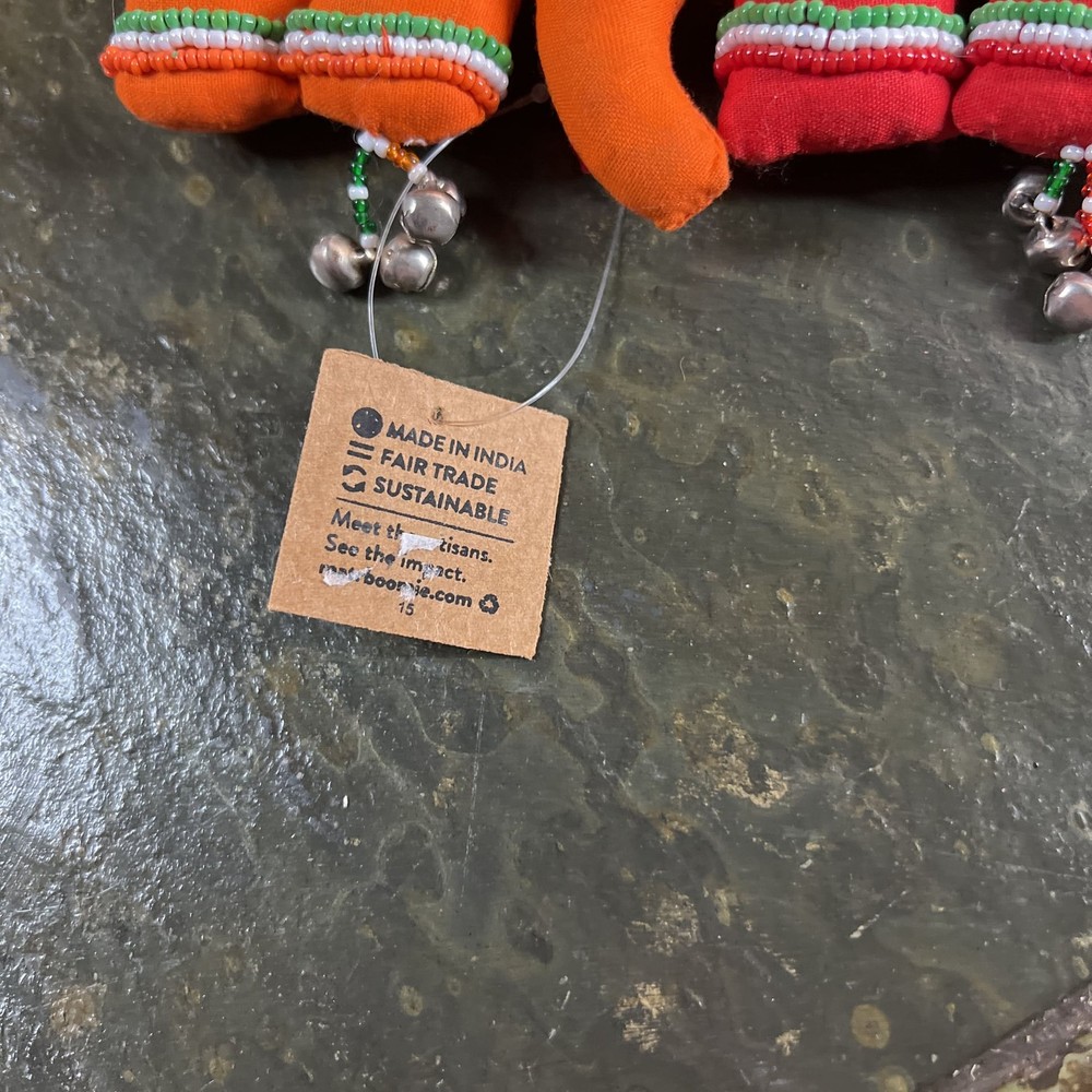 Indian Fabric Elephant Chimes - ,