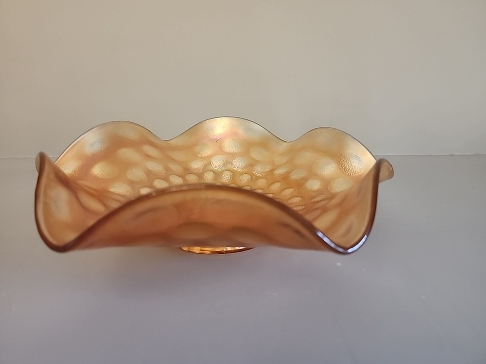 Fenton Carnival Glass Coin Dot Bowl