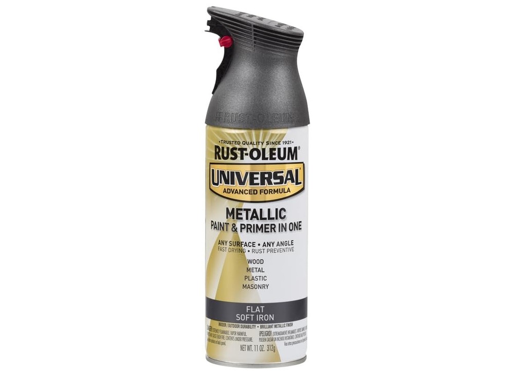 Rust Oleum Universal All Surface Paint 11 Ounce Flat Soft Iron Fast Drying
