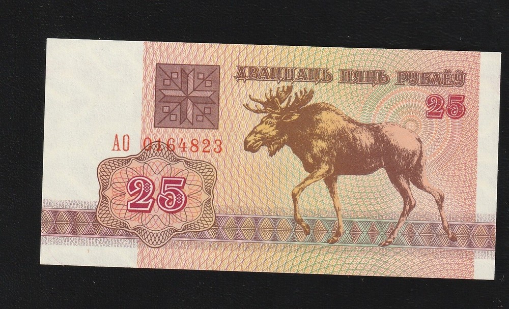 Belarus 25 Rublei 1992 P 6 UNC
