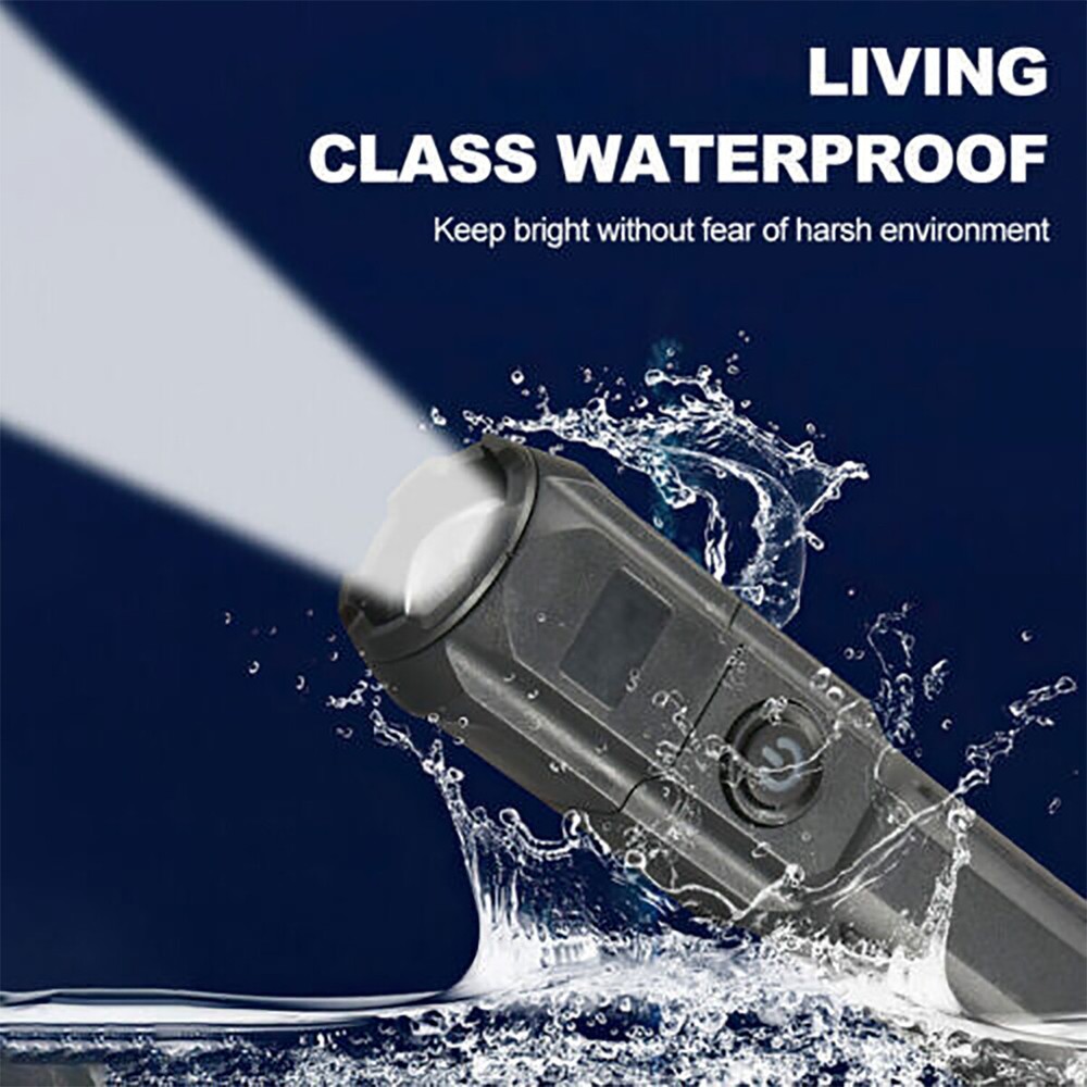 2 Pack Super-Bright LED Tactical Flashlight Torch Rechargeable