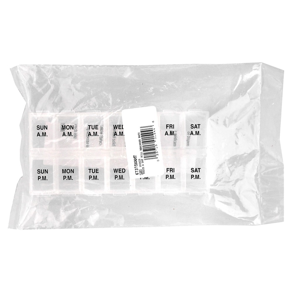Weekly AM/PM Pill Reminder, Natural, 1 Count