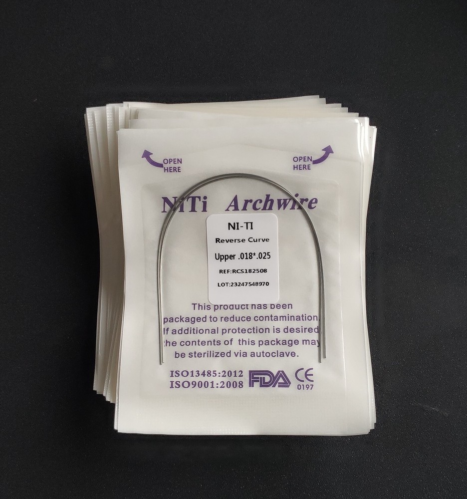 5Pack Dental Orthodontic Super Elastic Reverse Curve NITI Arch Wires Rectangular