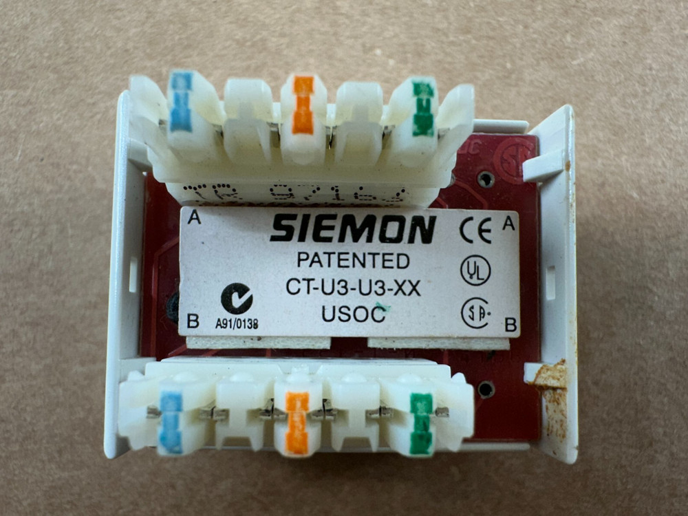 Siemon Dual Port Double CAT5E Coupler RJ45 Data Jack