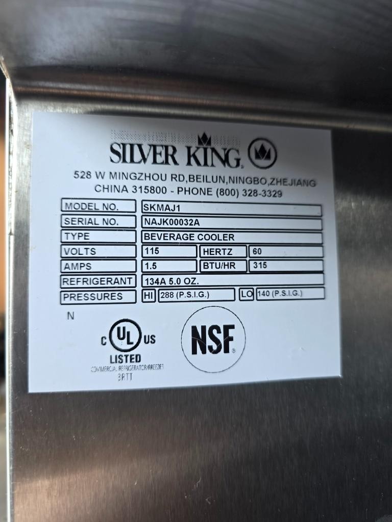 Silver King SKMAJ1 6 gal Refrigerated Milk Dispenser w/ 1 Valve 115 Volt Tested
