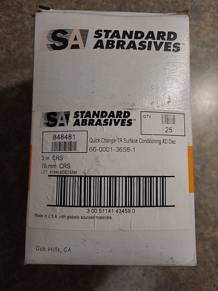 Standard Abrasives 3" Quick Change TR Surface Conditioning Discs XD 25 Pack