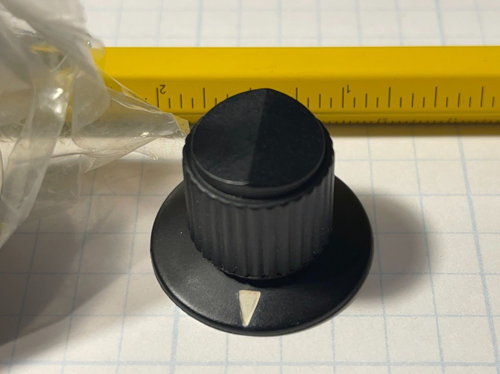 2 Mil-Spec Jan Hardware Co MS91528-102B Black Shirted Knobs w/ Pointer