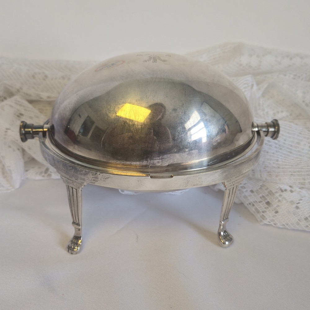 Victoria Silver Plated Dome Roll Top Dish Server Warmer Tableware