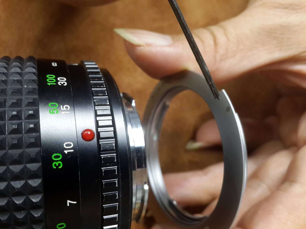Thin Minolta MD Lens to Canon EOS serial Camera Adapter without glasses (MD-EOS)