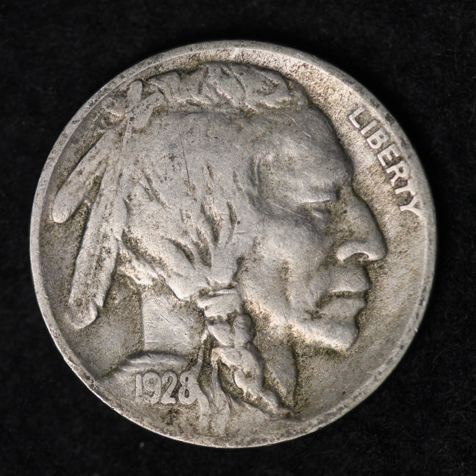 1928-D Buffalo Nickel G / VG FREE SHIPPING