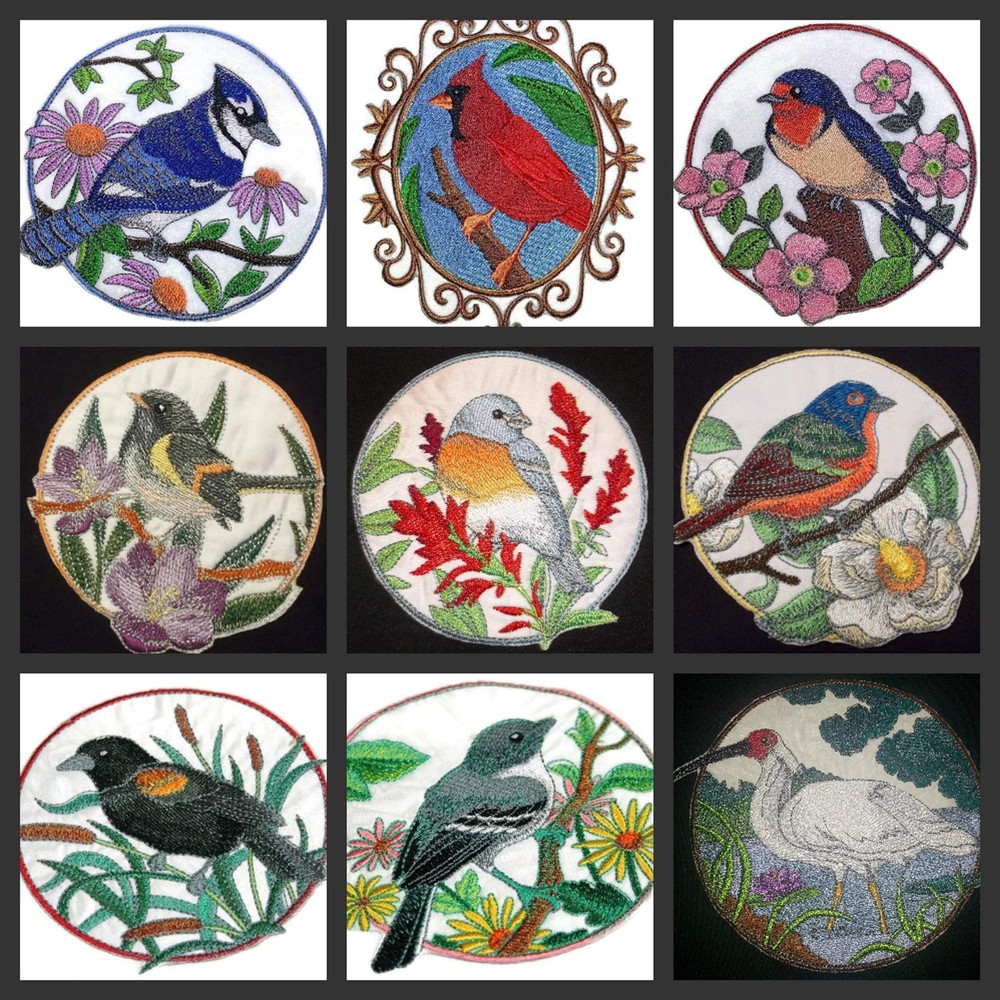 Painted Bunting Embroidered Patch
