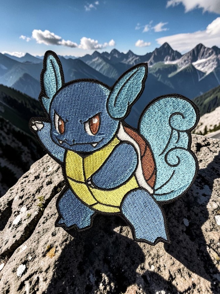 Wartortle Pokémon Embroidery Patch 3.57" - 5.57"