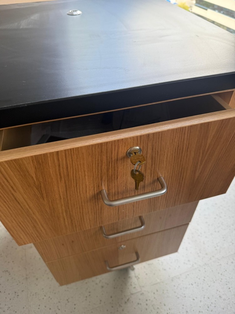 NextGen ADA Mobile Lab Unit Workbench with Sink and Faucet.