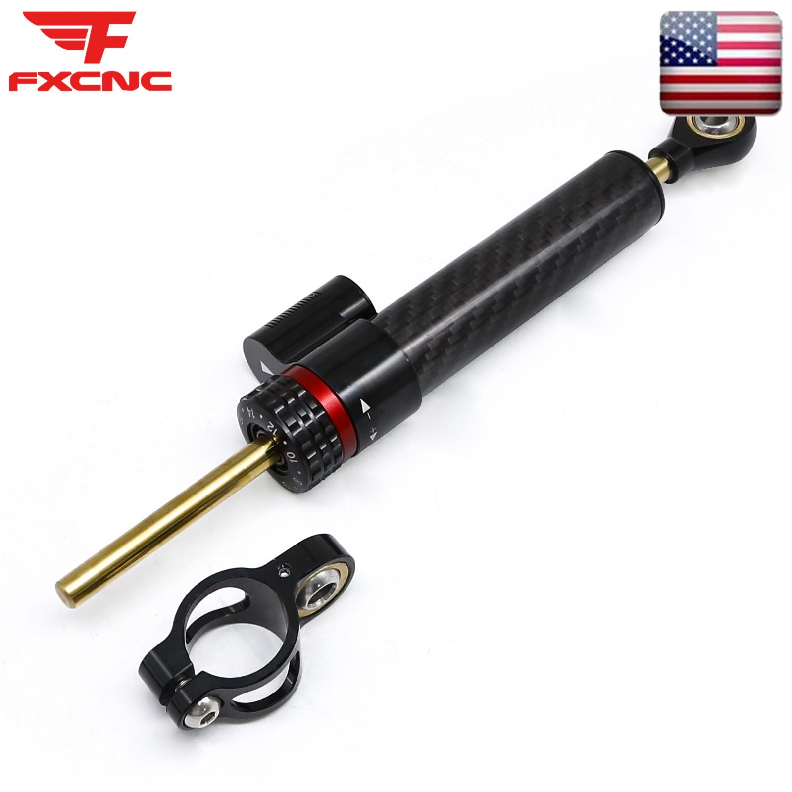 Steering Damper Stabilizer & Mounting Bracket For Kawasaki Ninja ZX6R 2007-2008