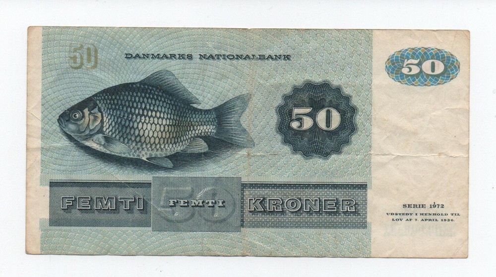 DENMARK 50 KRONER 1990 PICK 50 LOOK SCANS