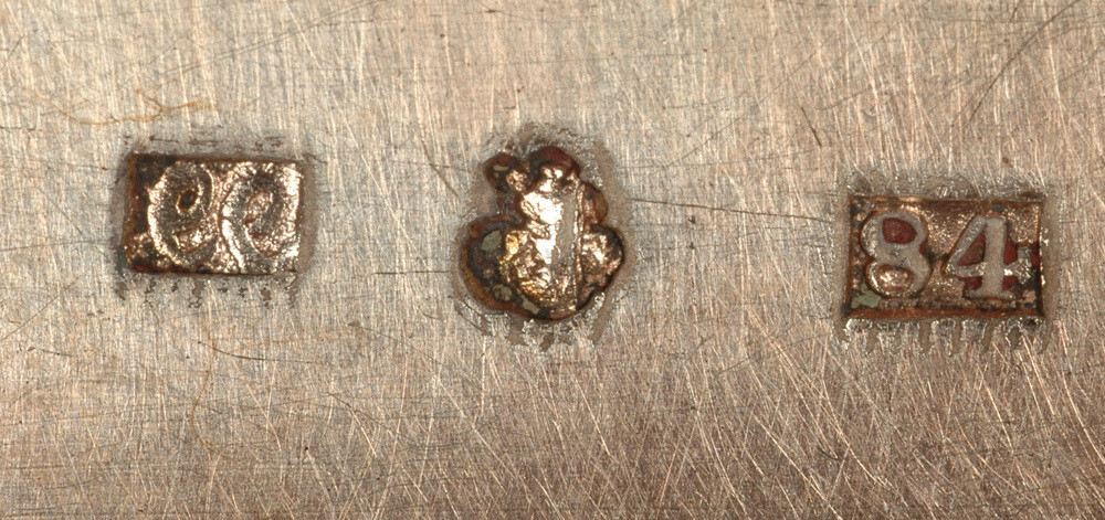 Moscow silver with niello box, 1845