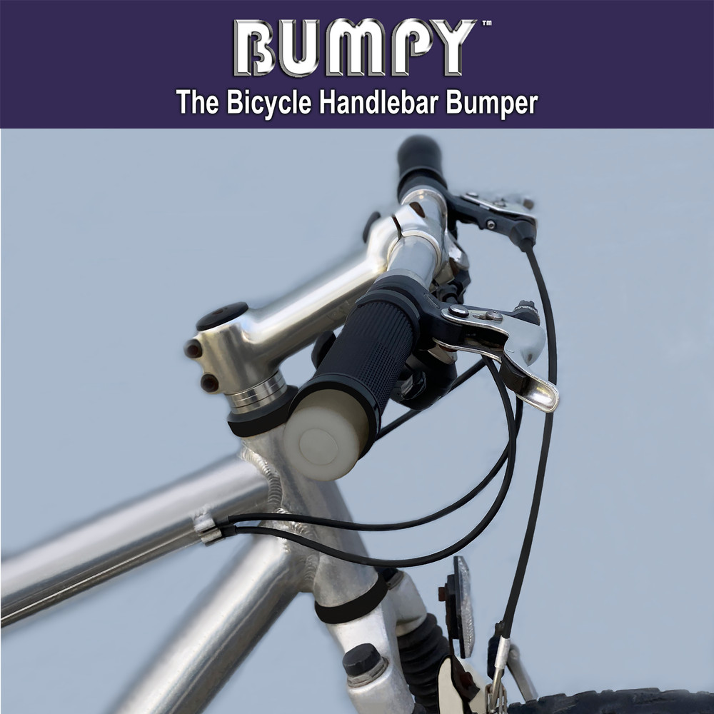 BUMPY END PLUG Bike Handlebar Soft Safe Secure Best Fit Grip Cap Gray Pair
