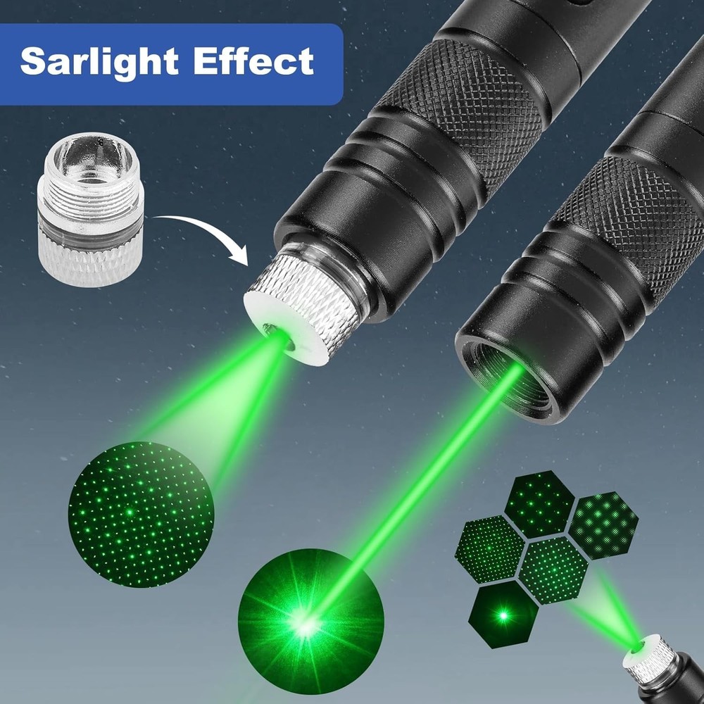 Green Laser Pointer High Power - Long Range Rechargeable Laser Beam, USB Chargin
