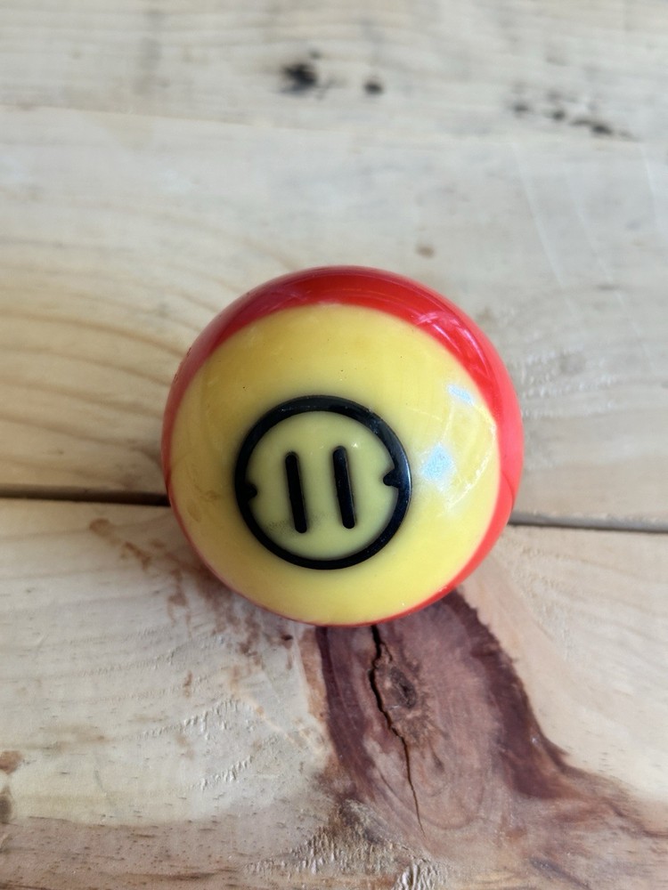 Vintage Bakelite Billiard Ball Pool Ball #11 Stripe Replacement