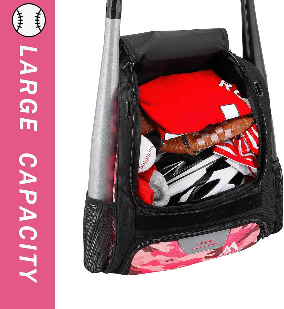 Baseball Bag-Baseball Backpack Holder for Baseball, Large Main Compartment,Softb