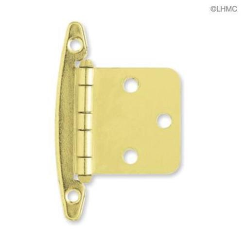 (12 Pack) Pair Free Swing Variable Overlay Polished Brass Hinges