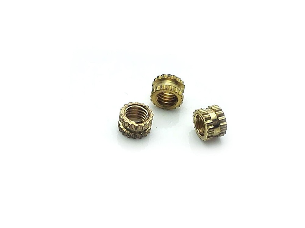 50x M3 L3mm OD4.1mm Brass Cylinder Knurled Threaded Insert Embedded Nut
