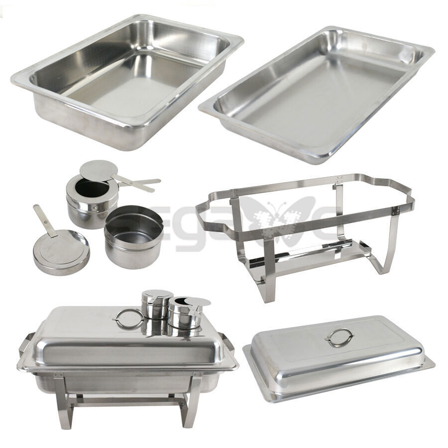 Quart Stainless Steel Rectangular Chafing Dish Full Size Buffet Catering Lot 2~8
