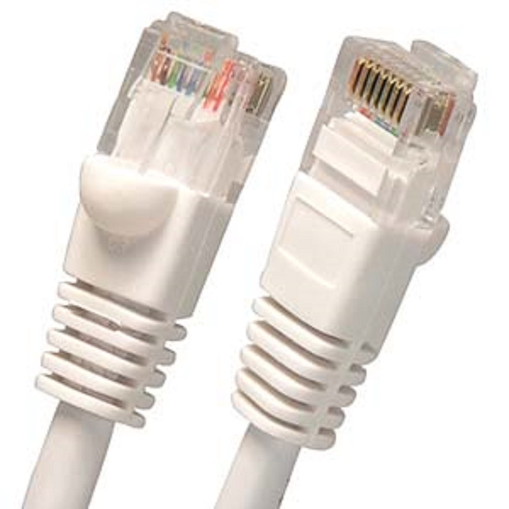 40ft Cat5E Network LAN Ethernet Modem Molded Snagless Patch Booted Cable White