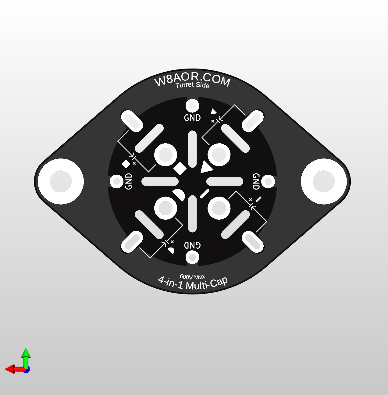 Multi Section Sector Capacitor Circuit Board KIT 600V Wide Body 4 in 1 capacitor