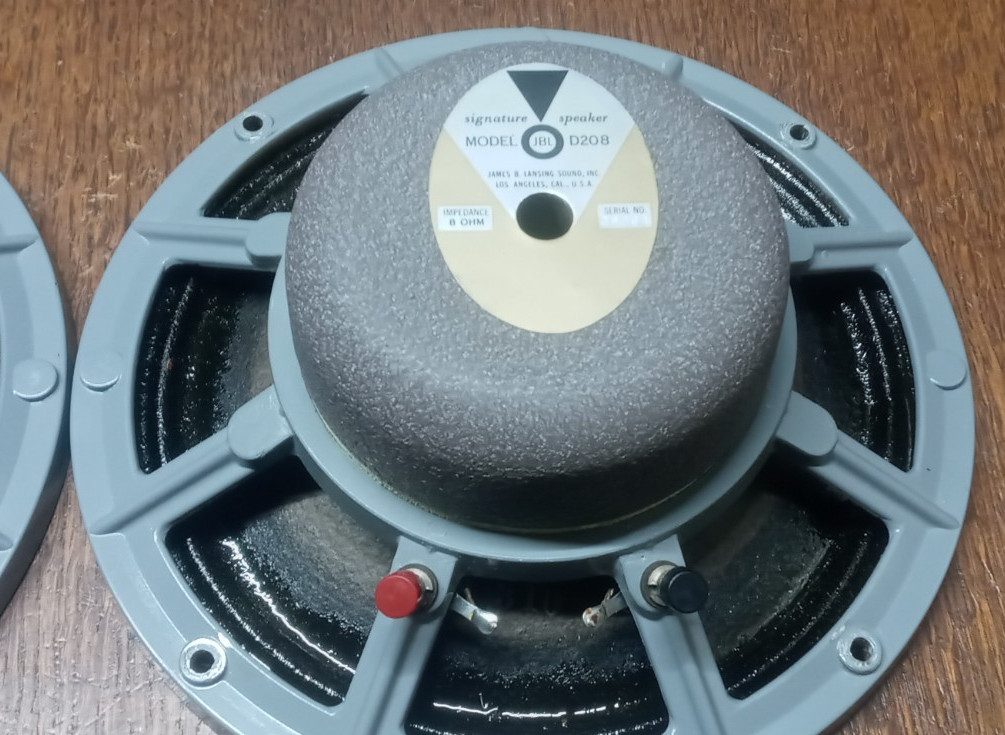 JBL D208 Pair Vintage 8" Full Range Speakers 8 ohm Consecutive Serial #'s