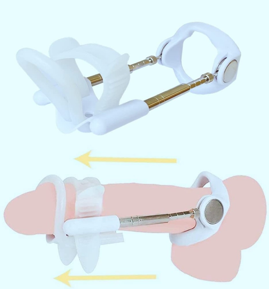 White penile Traction Device Effective Enlargement Stretching