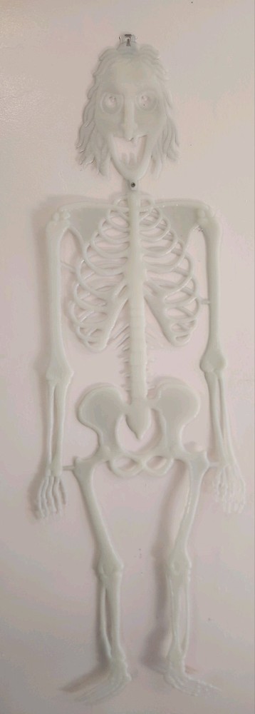 Vintage Hinged Plastic Skeleton Witch Halloween