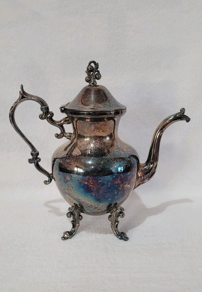 Vintage Silver on Copper Tea Pot