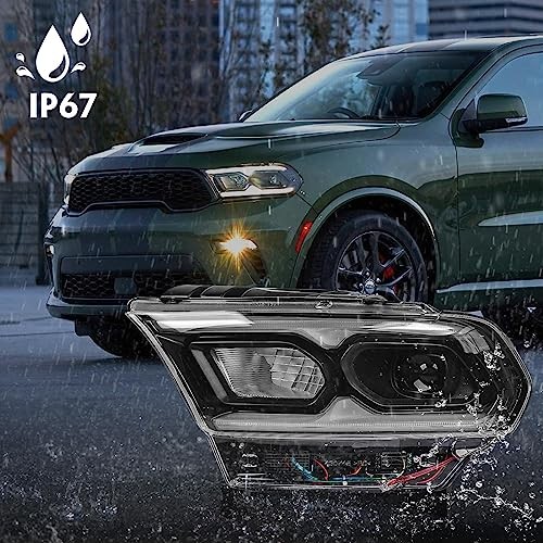 Full LED Headlight Assembly Compatible with Dodge Durango 2021 Left(Driver)