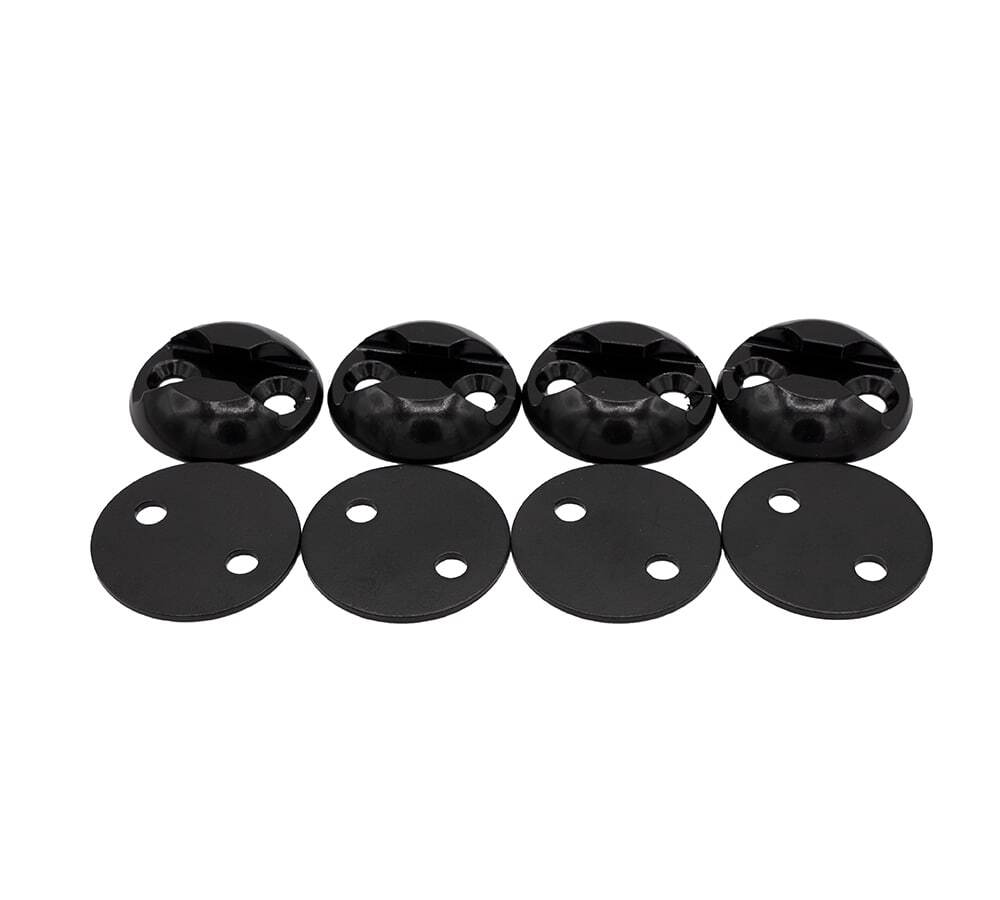 22 Pcs Black L-Track Tie Down Kit w/ 2" Round Anchor Point for Truck & Trailer