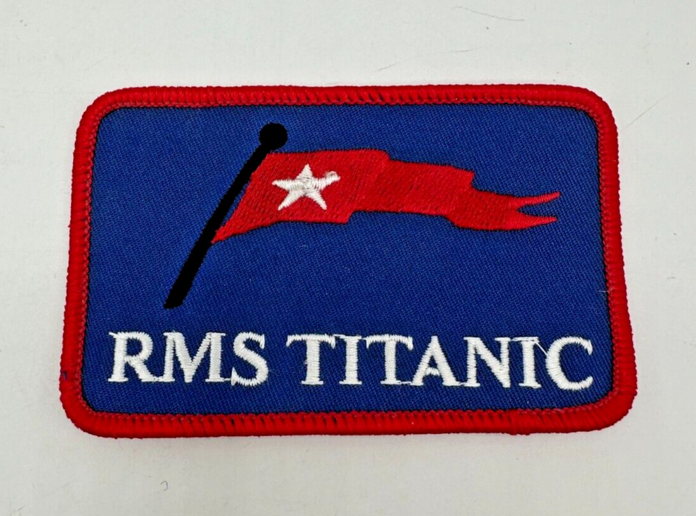 RMS Titanic Patch - Pre-Owned ... Never used .... Blue & Red