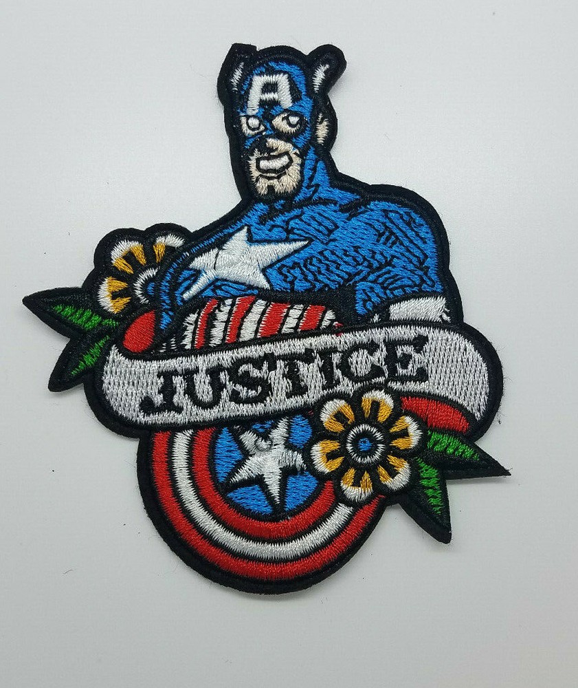 Captain America Justice Patch 4 inch tall
